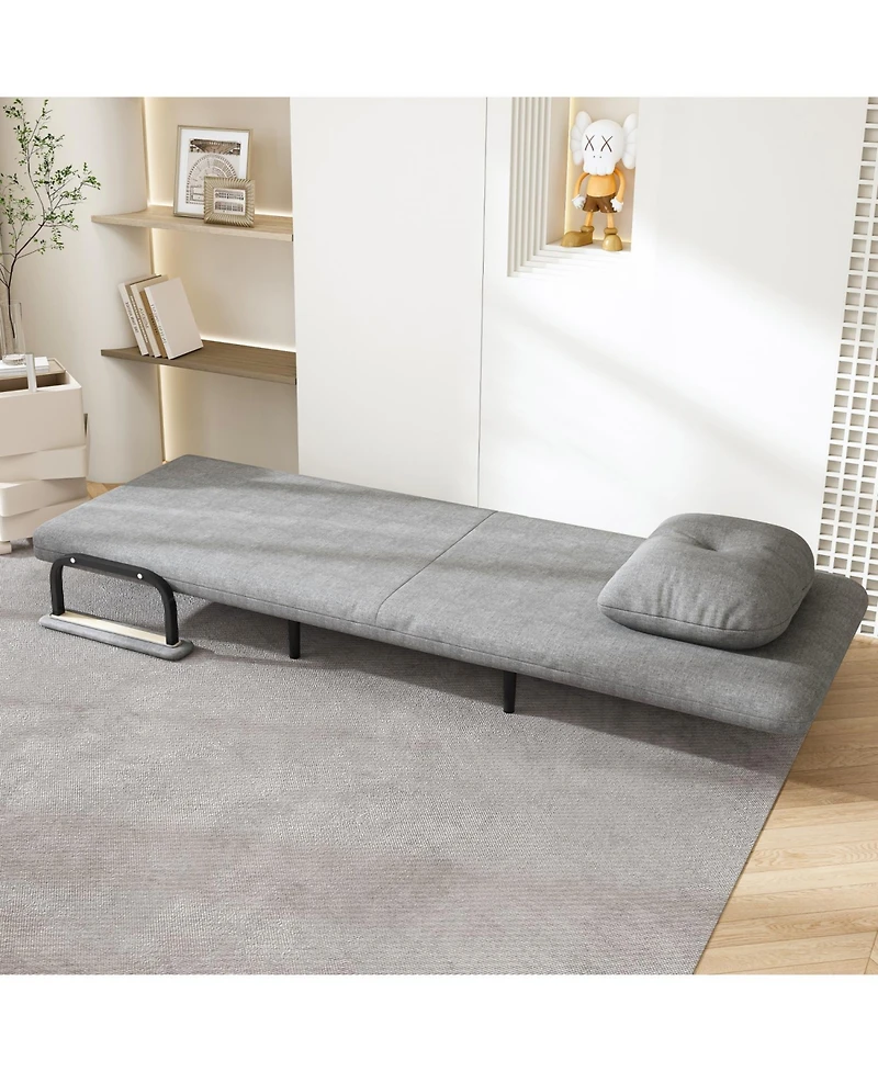 Streamdale Furniture Folding Sofa Bed Chair - 5-Position Adjustable Backrest (Grey
