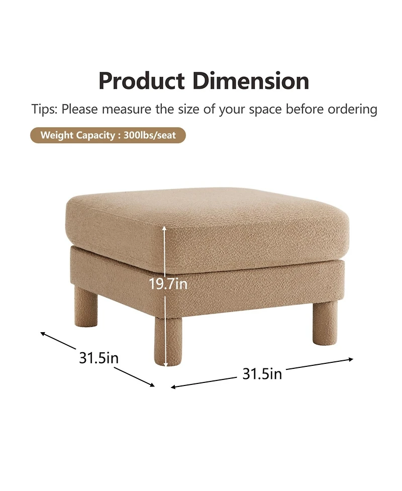 Streamdale Furniture Streamdale Lucas Ottoman Polyester