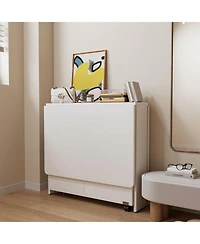 Streamdale Foldable 51.18" white table for small families display or home use.