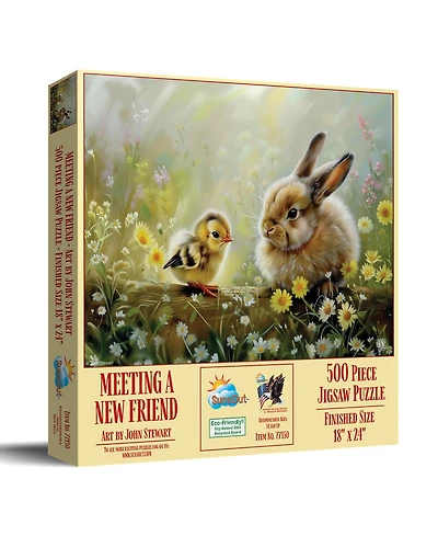 SunsOut Meeting a New Friend 500 piece Jigsaw Puzzle for Adults