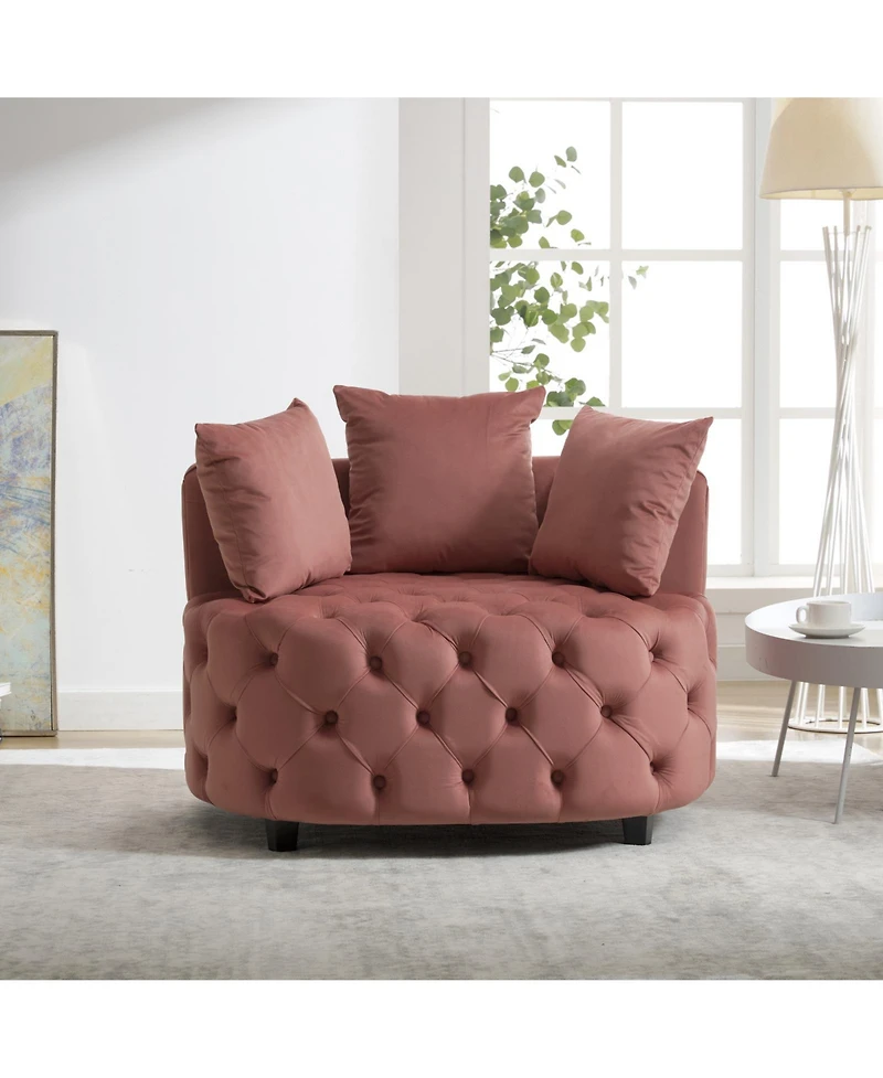 Streamdale Modern Accent Barrel Chair (Pink)