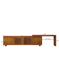 Streamdale Furniture Mid-Century Modern Tv Stand for 55"-75" TVs with Storage