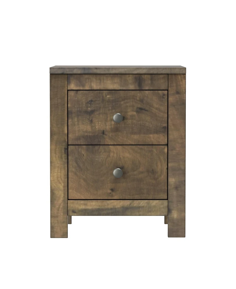 Streamdale Furniture Rustic Nightstand Set of 2 with Storage