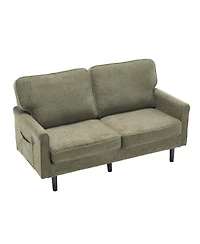 Streamdale Furniture Mid-Century Loveseat with Usb, Removable Cover