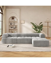 Streamdale Furniture 122" Modern L-Shaped Sectional Sofa with Chaise Lounge (Right Hand)