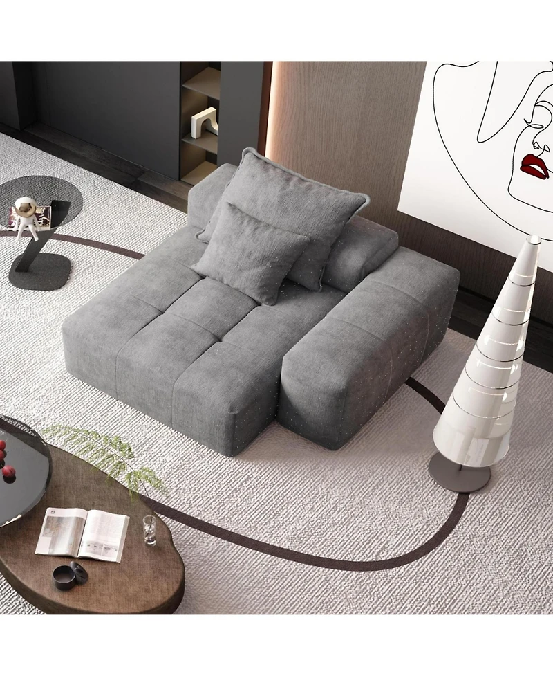 Streamdale Furniture Modern Chenille Modular Sectional Sofa with Pillows