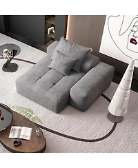 Streamdale Furniture Modern Chenille Modular Sectional Sofa with Pillows