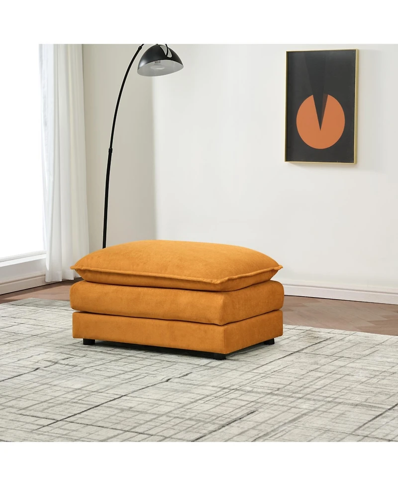 Streamdale Furniture Chenille Cloud Modular Sofa (Orange 110" L-Shape)