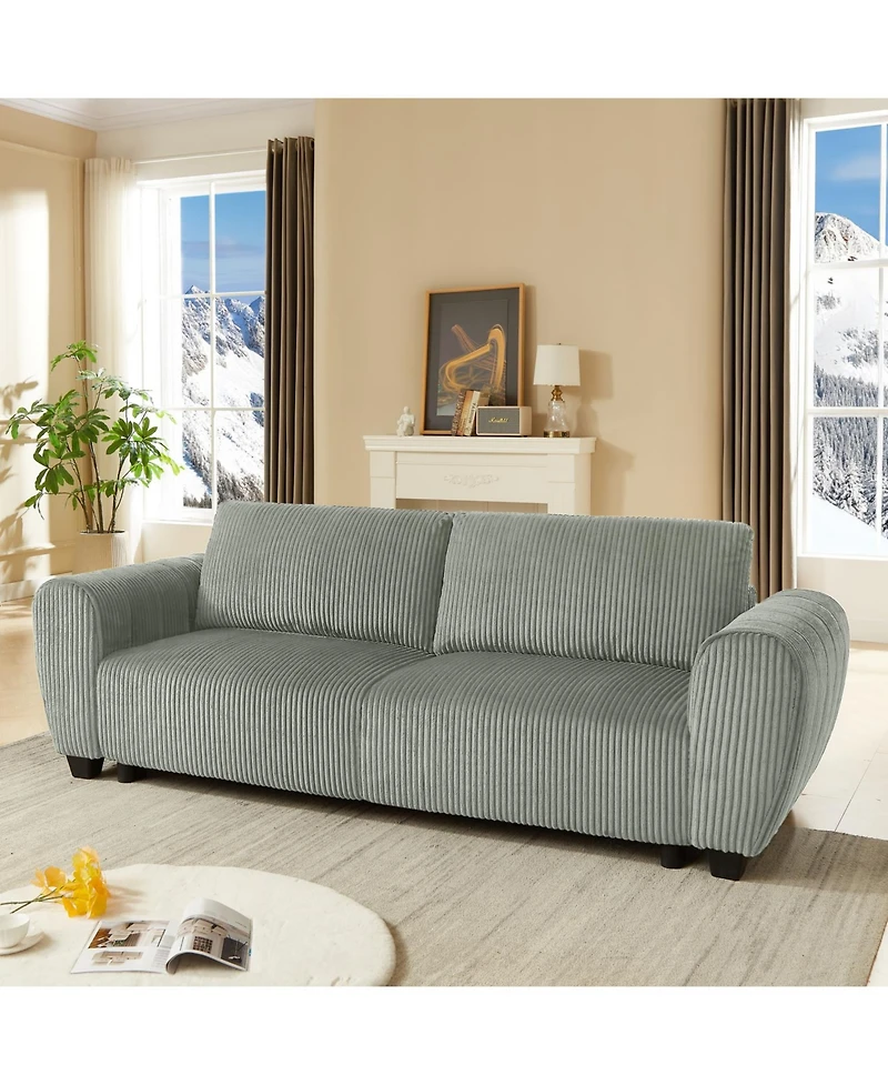 Streamdale Furniture Corduroy Sleeper Sofa with Storage