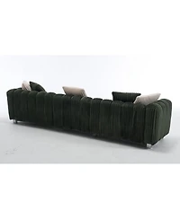 Streamdale Furniture 114" Corduroy Sofa with Ottoman