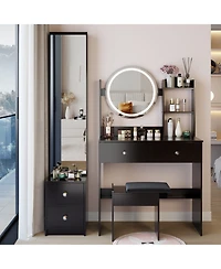 Streamdale Furniture Led Vanity Table Set