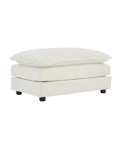 Streamdale Furniture Chenille Ottoman/Footrest - White Chenille