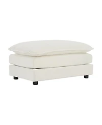 Streamdale Furniture Chenille Ottoman/Footrest - White Chenille