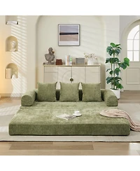 Streamdale Furniture Streamdale Comfy Convertible Folding Mattress Couch - Green