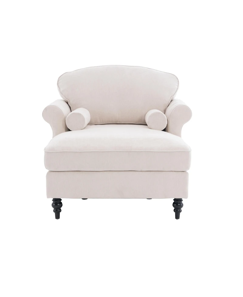 Streamdale Furniture Oversized Chenille Chaise Lounge Sofa Bed