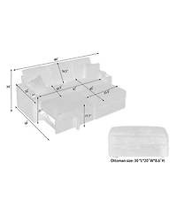 Streamdale Furniture 30-inch Green Foot Rest- Comfort, Support, and Temporary Throne