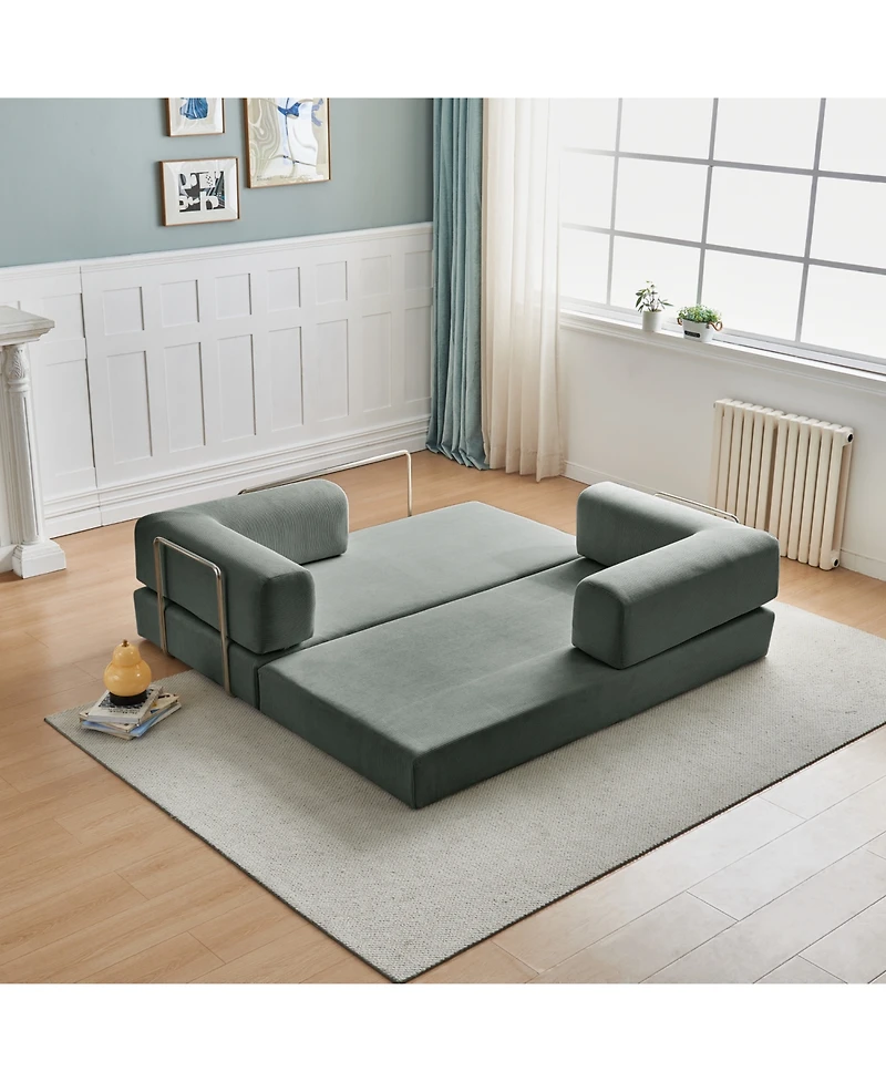Streamdale Furniture Modern Corduroy Sofa Bed - 3 Seater, Versatile Layouts