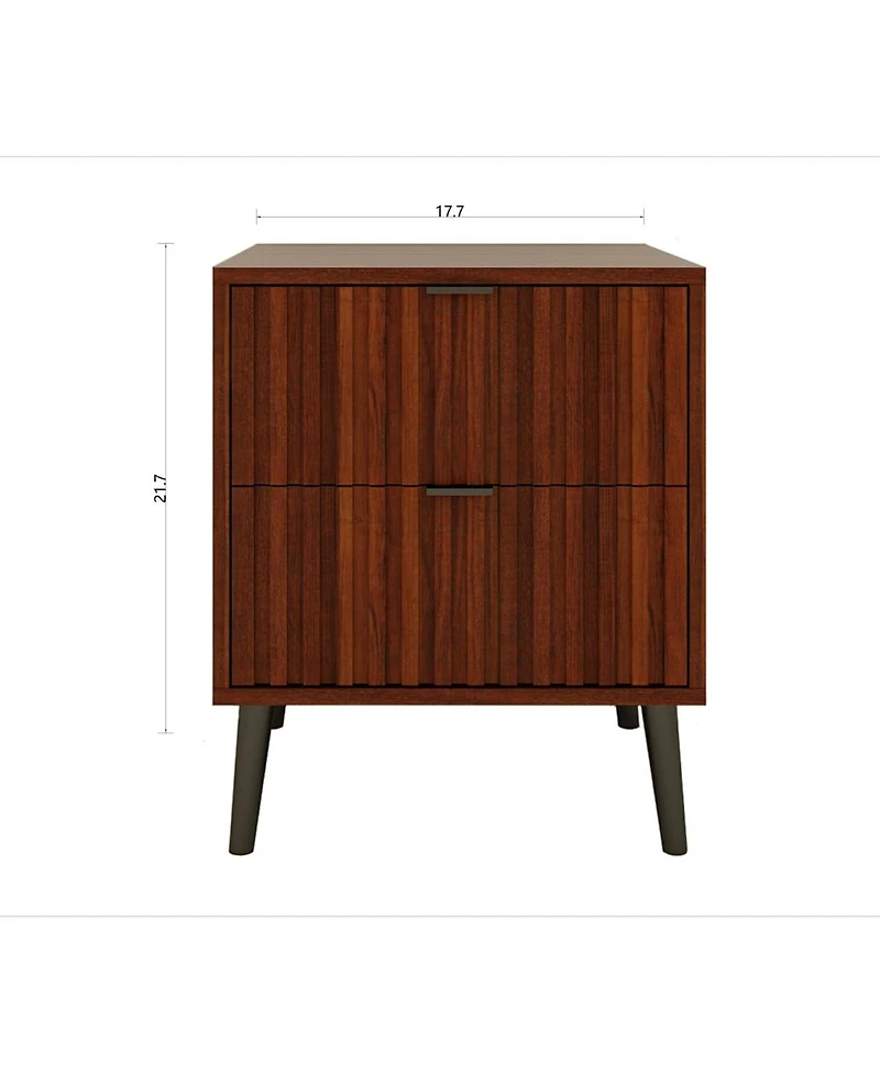 Streamdale Furniture Wooden Nightstand with 2 Drawers