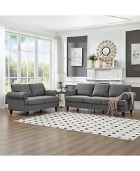 Streamdale Modern Classic Grey Sofa 2+3 Seater