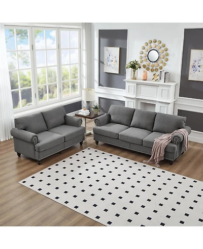 Streamdale Modern Classic Grey Sofa 2+3 Seater