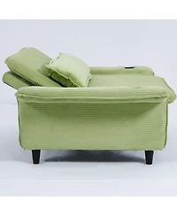 Streamdale Furniture Green Multi-Functional Sofa Bed with Adjustable Armrests & Backrests