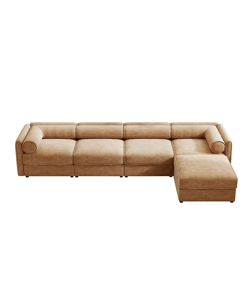 Streamdale Furniture Streamdale Modular Sectional Sofa, Storage, Cylindrical Backrest