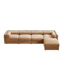 Streamdale Furniture Streamdale Modular Sectional Sofa, Storage, Cylindrical Backrest