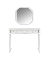 Streamdale Furniture Retro Makeup Desk with Mirror & 3 Drawers