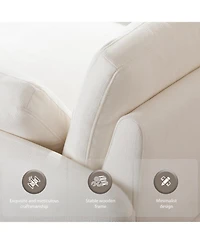 Streamdale Furniture Streamdale Oversized Chenille Sofa Chair - Wide Deep Seat