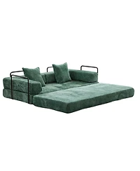 Streamdale Furniture Convertible Floor Sofa Bed with Pillow & Armrest