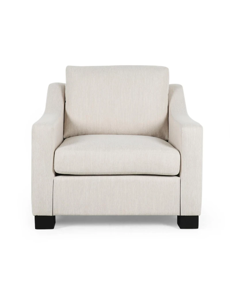 Streamdale Furniture Contemporary Beige Fabric Upholstered Club Chair