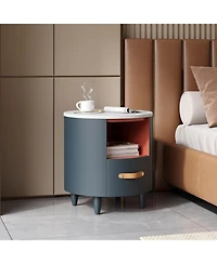 Streamdale Furniture + 1 Pc. Wood Drawer & Shelf Nightstand/End Table