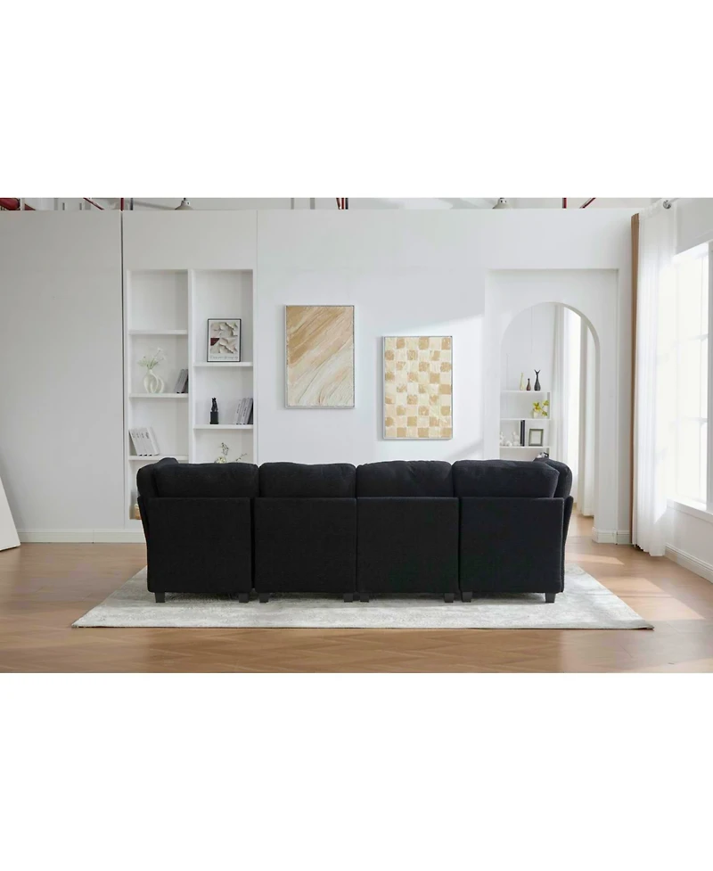 Streamdale Modular Sectional Sofa- Convertible 6-Seat Couch with Chaise & Ottoman