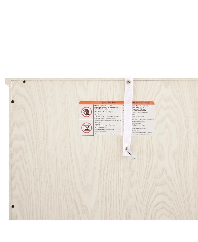 Streamdale Furniture 58" Modern White Tv Stand with 2-Door Storage