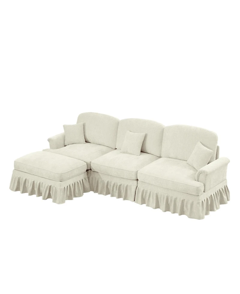 Streamdale Mid Century Modular Sectional Sofa with Ottoman