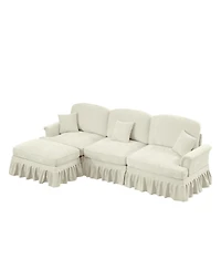 Streamdale Mid Century Modular Sectional Sofa with Ottoman