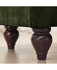 Streamdale Furniture Green Chenille Sleeper Sofa with Ottomans