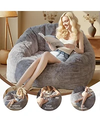 Streamdale Furniture Armrest Bean Bag Chair - High-Density Foam