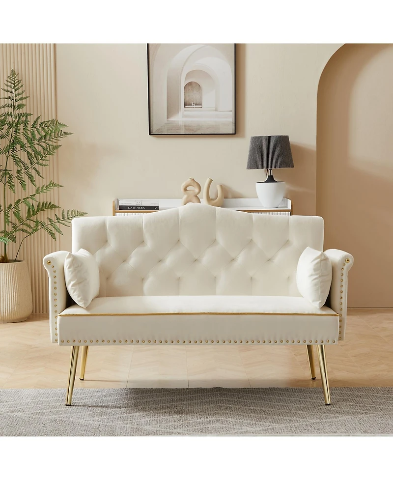Streamdale Furniture Velvet Loveseat Sofa
