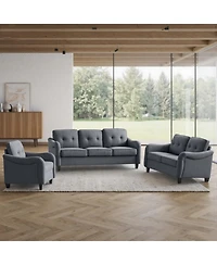 Streamdale Furniture 3-Piece Modern Living Room Sofa Set