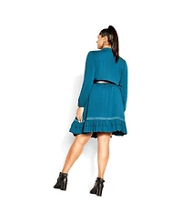 City Chic Women's Plus Precious Tie Dress