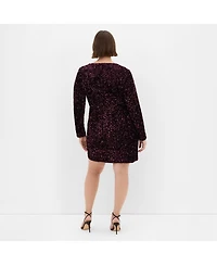 City Chic Women's Sequin Eclipse Dress