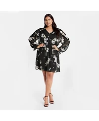 City Chic Plus Amira Print Dress
