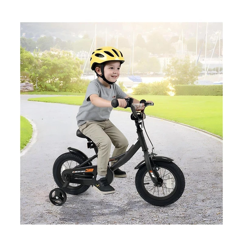 Hongge Kids Adjustable Training Bicycle with Dual Brakes and All Terrain Tires