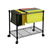 Oceanstar Portable 1-Tier Metal Rolling File Cart