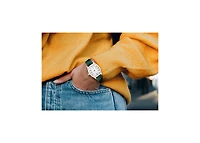 Peugeot Women 26 x 32mm Cushion Shape Watch with Green Leather Band