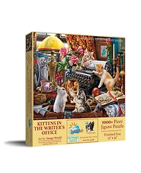 SunsOut Kittens in the Writer's Office 1000 piece Jigsaw Puzzle for Adults Large Pieces
