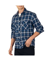 Alpine Swiss Men Plaid Flannel Shirt Jacket Button Down Long Sleeve Cotton Blend Shirts
