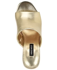 Nine West Women's Olley Slip-On Open Toe Wedge Sandals