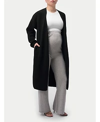 Gobi Cashmere Maternity Wide-Leg Knitted Pants